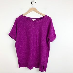 Eileen Fisher | Rolled sleeve Organic Cotton Tee S